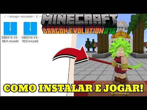 COMO INSTALAR E JOGAR A DRAGON EVOLUTION 016 V3! | APRENDA DE UMA VEZ! | MINECRAFT ADDON