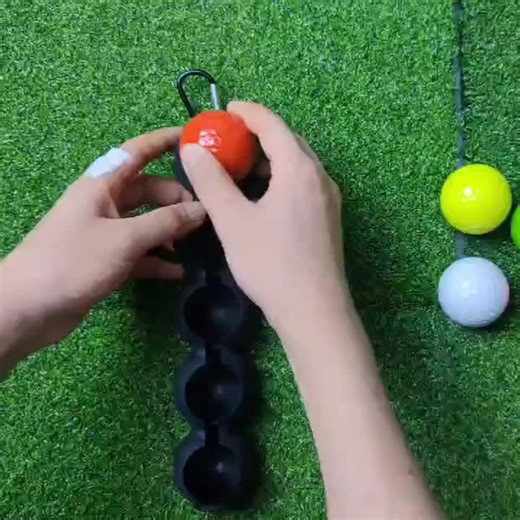 video, Silicone Golf Ball Bag Protective Cover, Mini Multicolor Ball Pouch, Portable Golf Equipme...
