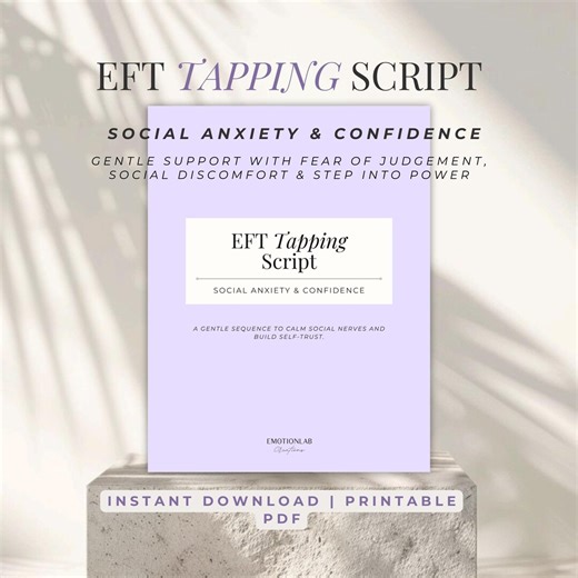EFT Tapping Script Social Anxiety & Confidence | Printable Self Healing Guide for Self Trust - Etsy
