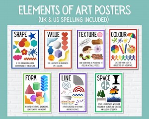 Elements of Art Posters, Art Classroom Decor, Printable Download, Art Class Posters - Etsy UK
