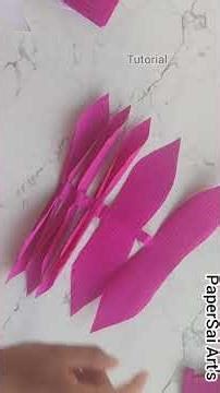 This is how I made the Petals for giant Dahlia, Handmade flores de papel Crepe ‪@PaperSaiarts‬