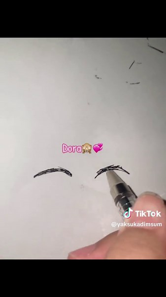 Step-by-Step Drawing of Dora the Explorer's Face