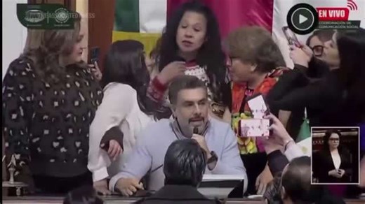 Lawmakers get into hair-pulling brawl in Mexico City Congress