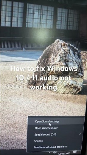 How to fix Windows 10 / 11 audio not working