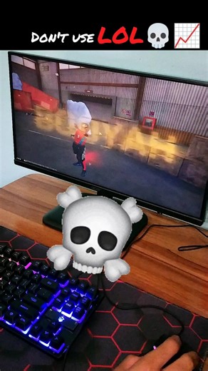DON'T USE LOL‼️😱📈 PLAYING FREE FIRE ON PC 🖥️🔥 #freefire #freefireshorts #7x7 #trollface