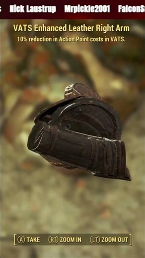 Fallout 4 | Armor | VATS Enhanced Leather Right Arm