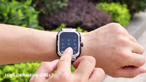 SupDevice GT55 Smart Watch Bluetooth Headset TWS 2 in 1 2.01inch NFC Music Control Silicone Strap