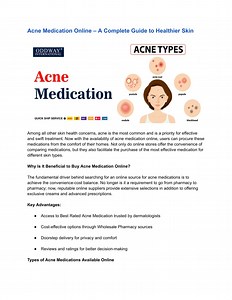 Acne Medication Online – A Complete Guide to Healthier Skin - SlideServe