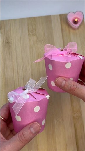 I Turned A Paper Cup Into A Gift Box 🎀