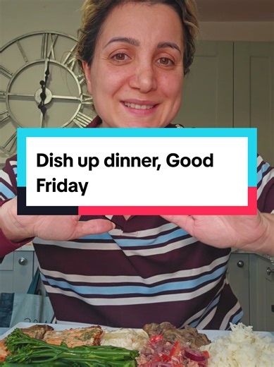 Dish up my families dinner, I must say, everything was delicious 🥰 #dinner #dinnerideas #goodfriday #dishupdinnerwithme #familymeal