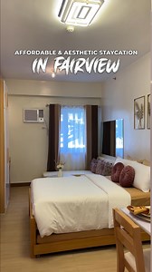 1.1M views · 3.9K reactions | New and Aesthetic Staycation in Fairview for as low as P1,899 FOR 2 PAX NA!  + Spacious Unit, Smart TV, Karaoke, Fully Equipped Kitchen, Outdoor Tambayan Spots,Swimming Pool, etc..  1 Bella Place - SMDC Trees Residences Extra pax: P250/head PS, legit yung page nila. Bago lang talaga | Cedie & Rosie | Facebook