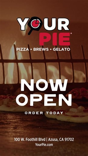 Your Pie is officially in Azusa, CA! 🥳 Stop by for some delicious pizza tailored to your taste, craft beer, wings, gelato, and more! 🍕 | Your Pie