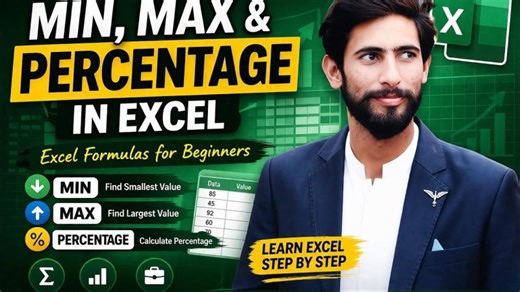 MIN, MAX Percentage in Excel | Excel Formulas for Beginners | Muhammad Faisal