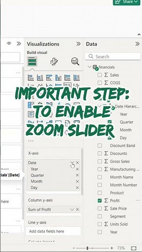 Zoom Slider In Power BI #powerbiforbeginners #shprts #shorts