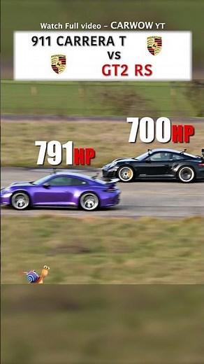 Fastest Manual Porsche Ever? 791HP 911 Carrera T vs GT2 RS – Drag Race