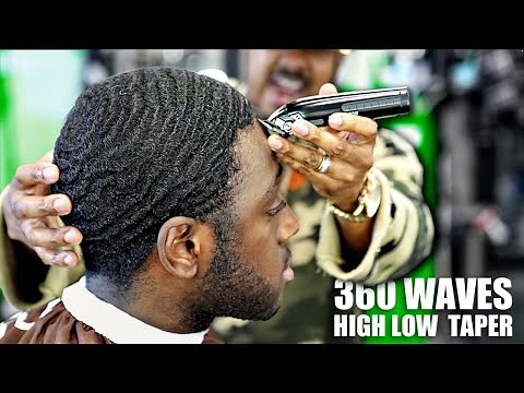 *FULL LENGTH* HAIRCUT TUTORIAL: 360 WAVES | HIGH LOW TAPER