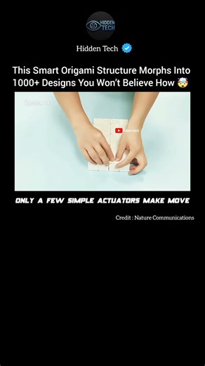 Smart Origami Metastructure Morphs Into 1000+ Shapes 🤯#shorts#robot