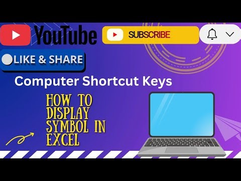 Computer Shortcut Keys MS Excel How To Display Symbol In Multiple Name.