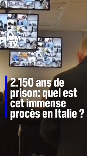28K views · 131 reactions | 2.150 ans de prison, c'est le bilan d'un immense procès de la mafia en Italie #Italie #Mafia #Proces #Justice #BFM #BFMTV | BFMTV | Facebook