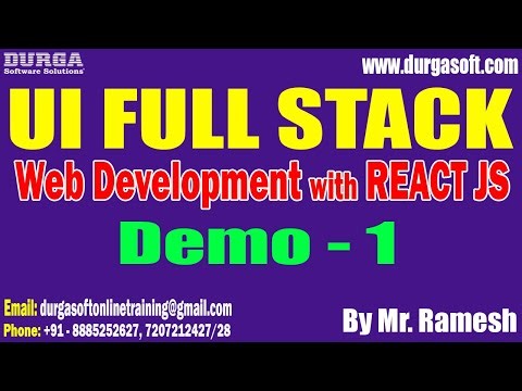 UI FULL STACK Web Development tutorials || Demo - 1 || by Mr. Ramesh On 03-09-2025 @7PM (IST)