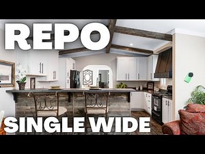 Y'ALL this REPO mobile home is LOADED with all the bells and whistles! Prefab House Tour