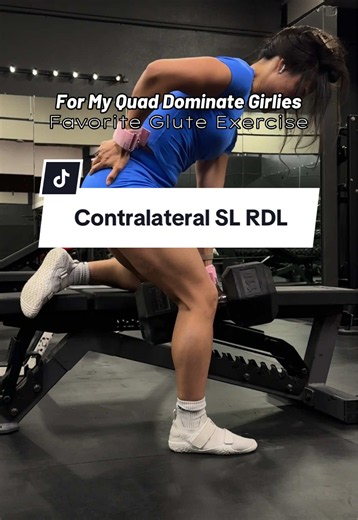 Contralateral single legged RDL 🤓 | Glute Exercises