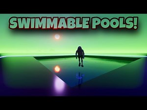How to make POOLS with *SWIMMABLE WATER* in Fortnite Creative!