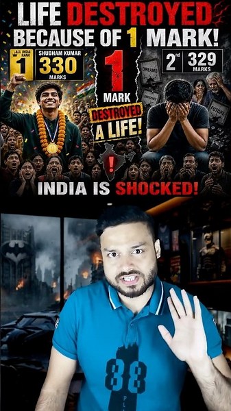 Only '1 Marks' SPOILED Everything - INSANE EXAM Result! - AIR 1 & 2 Comparison JEE #shorts
