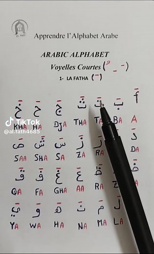 Comprendre la voyelle courte 'Fatha' en arabe