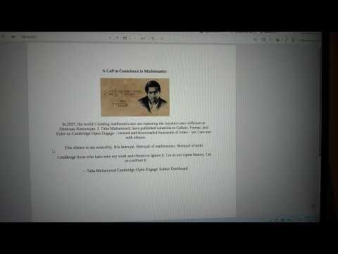 A Call to Conscience in Mathematics