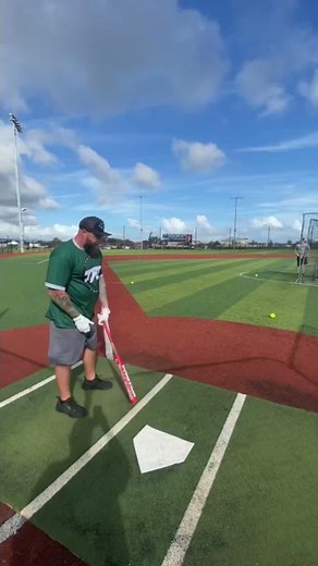 Cutting a softball