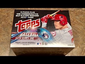 2018 TOPPS BASEBALL CARDS BLASTER BOX BREAK (Opening Packs) Series 1
