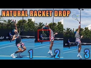 How To Make A NATURAL Racket Drop On Your Serve | Tennis Lesson