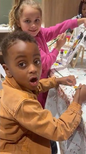 Caught lani and Mj painting together then this happened #shorts