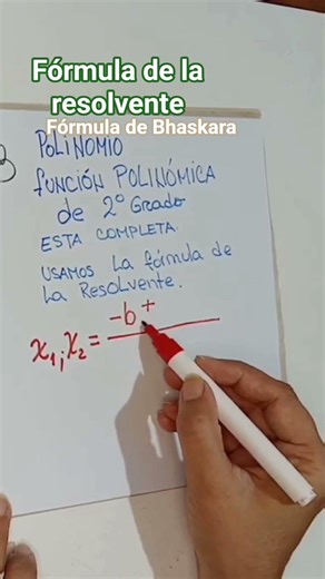 la fórmula de la resolvente (para desbloquear la ecuación de segundo grado)