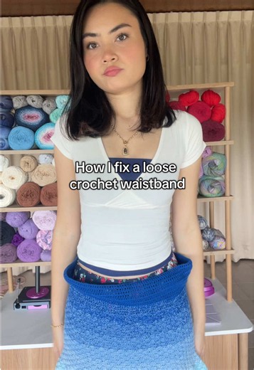 How I fix a loose crochet waistband with elastic thread