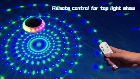 Floating Pool Lights Solar, 7.6 Inch RGB Upper& Lower Color Changing Solar Pool Lights That Float with Dynamic Lighting Effects, IP68 Waterproof Swimming Pools Light for Party Decor(2)