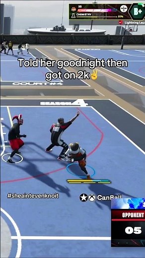 Told her goodnight then got on 2k✌️