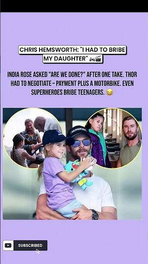 Chris Hemsworth Bribed Daughter 🤣 #domiqbuzz #fypシ゚viral