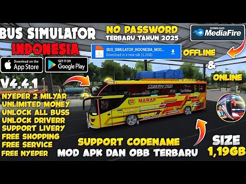 🔥 Bus Simulator Indonesia MOD APK v4.41 (2025) | Unlimited Money 💰 All Buses Unlocked | No Password
