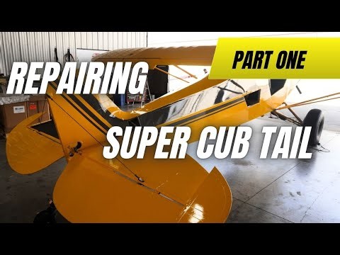 Fabric Repair on Tail Section of a Super Cub