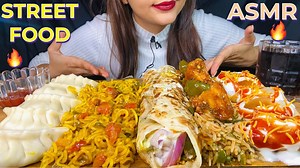 🍝 ASMR Eating Street Food | Momos 🥟 Masala Maggi 🍜 Paneer Kathi Roll 🌯 Chilli Paneer Fried Rice 🍚 Dahi Golgappe 😋 #ASMR #ASMREating #Mukbang #IndianMukbang #StreetFood #Momos #MasalaMaggi #PaneerKathiRoll | Fact Inzu