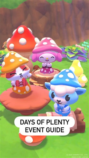Elivheart | I love fall I love mushrooms 😭 The Days of Plenty event is finally here in Hello Kitty Island Adventure! Nov 3-Nov 18 #daysofplenty... | Instagram