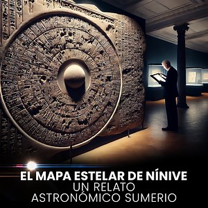 📜 El Mapa Estelar de Nínive: Un Relato Astronómico Sumerio en el Museo Británico 📜🌌 Descubre el "Planisferio Sumerio", una antigua tablilla que relata un gran evento estelar datado el 29 de junio del 3123 a.C., ahora expuesto en el Museo Británico. Esta pieza arqueológica, conocida como el "Mapa Estelar de Nínive", contiene inscripciones y gráficos que describen la aparición de un objeto veloz en el cielo, interpretado como una "bola de piedra blanca que se acerca". Según Zecharia Sitchin, es