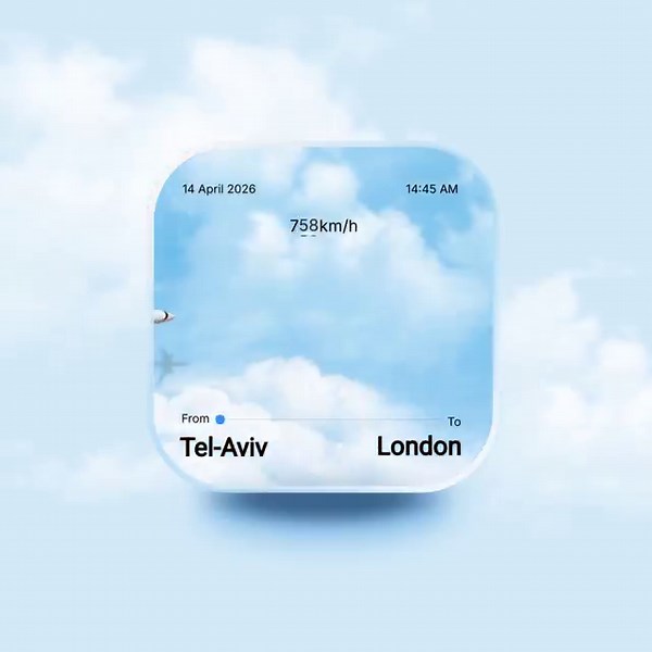Project #4 – Getting better. Let’s fly to London - Flight Progress Map in motion ✈️ | Asaf Bar Or