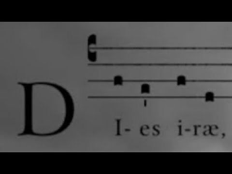 Dies irae (Gregorian chant) with neumes and lyrics | Catholic Requiem Mass