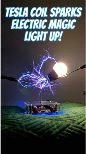 Tesla Coil Plays a Melody and Instantly Lights a Bulb ⚡