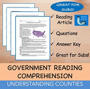 Understanding United States Counties - Reading Comprehension Passage & Questions
