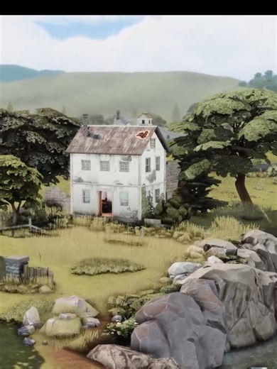 Exploring a Cliffside Country Home in The Sims 4
