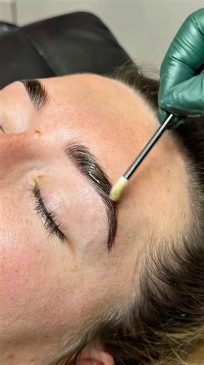 Brow lamination done in one step